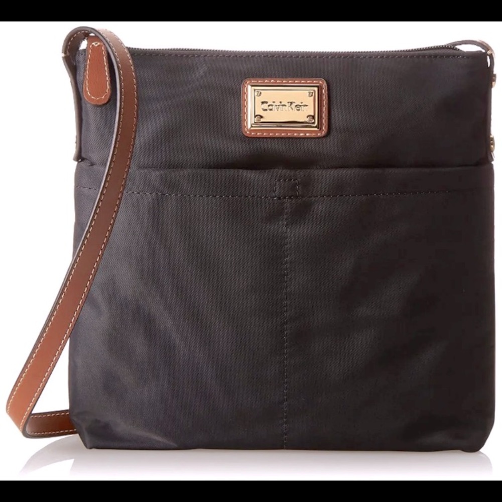 Calvin Klein Black & Brown Crossbody Bag